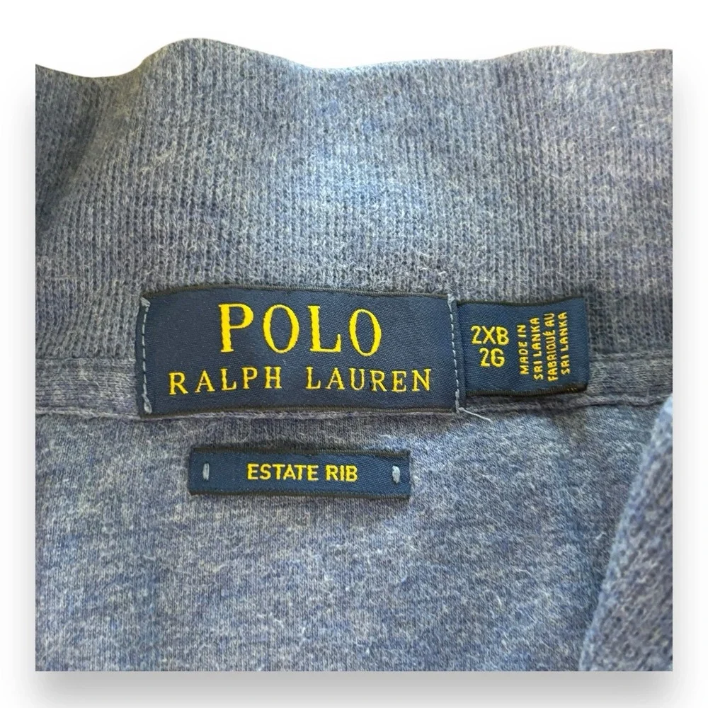 Polo Ralph Lauren Estate Rib 1/4‎ Zip Men's Pullover Sweater Size 2XB